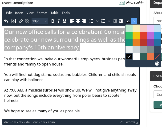 Text color
