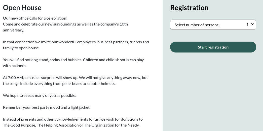 Event description