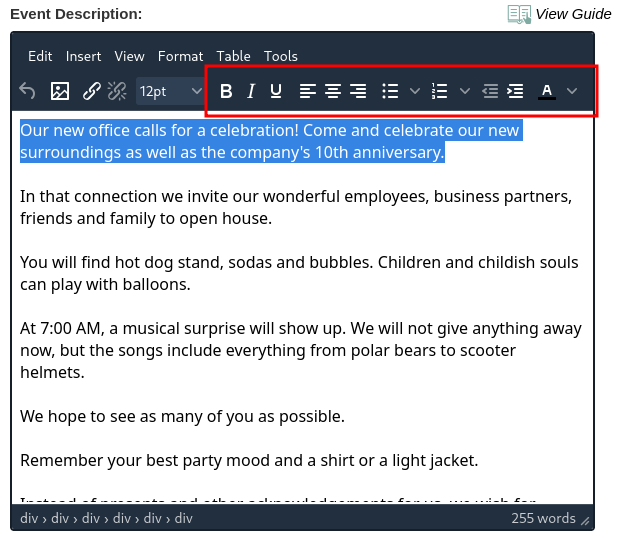 Toolbar